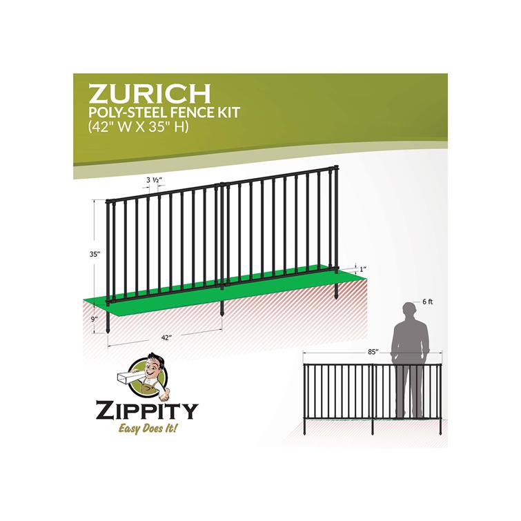 Zurich Poly-Steel Fence Kit (35in H x 85in W) (2 Pack)